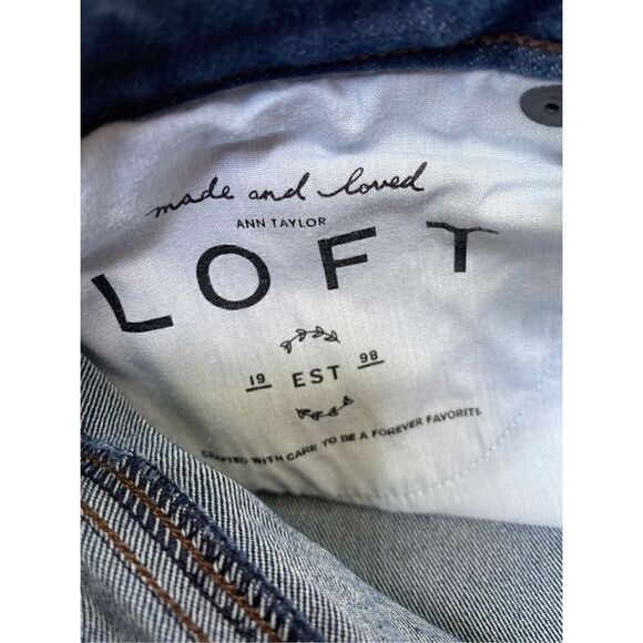 Ann Taylor Loft SZ 6/28 Woman’s Dark Wash Curvy Skinny Denim Jeans - Picture 7 of 13